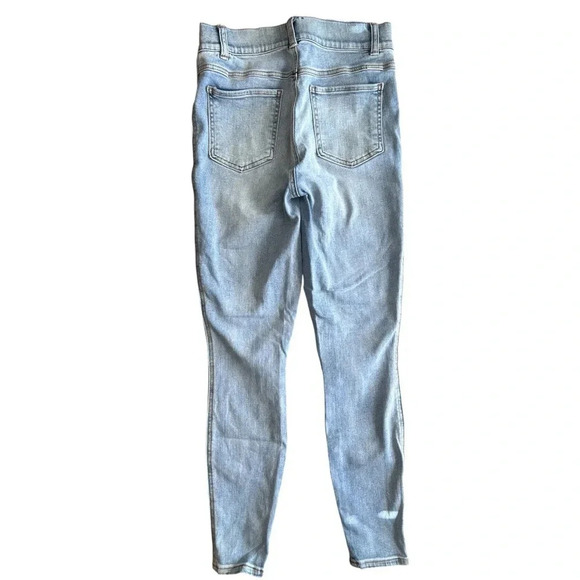 SPANX Distressed Skinny Jeans Light Vintage Wash Pull On Tummy Control - Picture 8 of 13